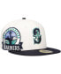 Фото #1 товара Men's White/Navy Seattle Mariners Major Sidepatch 59FIFTY Fitted Hat