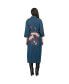 Фото #2 товара Women's Bird Print Back Denim Kimono Trench Coats