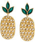 Фото #1 товара AJOA by 18k Gold-Plated Cubic Zirconia Pineapple Drop Earrings