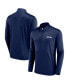 ფოტო #2 პროდუქტის Men's College Navy Seattle Seahawks Underdog Quarter-Zip Jacket