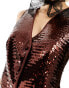 Labelrail x Dyspnea sequin fitted waistcoat co-ord in bronze