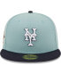 ფოტო #3 პროდუქტის Men's Light Blue, Navy New York Mets Beach Kiss 59FIFTY Fitted Hat