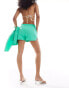 Mango elasticated waist co-ord shorts in green