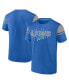 Men's Blue Detroit Lions Old School Play Slub T-Shirt