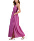 ფოტო #3 პროდუქტის Women's V-Neck Side-Slit Maxi Dress