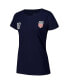 ფოტო #3 პროდუქტის Women's Christian Pulisic Navy USMNT Name Number T-Shirt