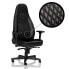 noblechairs ICON Echtleder Gaming Stuhl - schwarz/schwarz