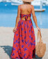 Women's Paisley Print Twisted Maxi Beach Dress