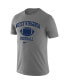 Men's Heathered Gray West Virginia Mountaineers Retro Football Lockup Legend Performance T-shirt