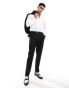 Фото #1 товара ASOS DESIGN slim premium wool mix tuxedo suit trouser in black