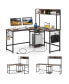 Фото #1 товара L-shaped Desk with Power Outlet Large Corner Desk Converts to 2-Person Long Desk Rustic