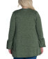 ფოტო #2 პროდუქტის Plus Size Bell Sleeve Open Cardigan Sweater
