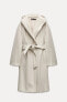 SOFT HOODED BELTED COAT