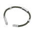 Stylish men´s bracelet made of green leather Assault PEAGB0034903