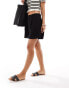 Фото #4 товара Pull&Bear linen look short in black