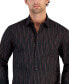 Фото #3 товара Men's Round Geometric Print Long-Sleeve Button-Up Shirt, Created for Macy's