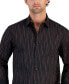 Men's Round Geometric Print Long-Sleeve Button-Up Shirt, Created for Macy's