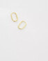 Фото #3 товара Kingsley Ryan Gold Plated oblong hoop earrings in gold