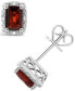 ფოტო #4 პროდუქტის Gemstone and Diamond Accent Stud Earrings in Sterling Silver