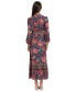 ფოტო #2 პროდუქტის Women's Printed Surplice-Neck Maxi Dress