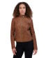 ფოტო #2 პროდუქტის Women's Marlette Quilted Lamb Leather Scuba Jacket