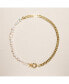 18K Gold Plated Freshwater Pearl with Cuban Chain - Lauren Necklace 17" For Women
