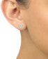 ფოტო #2 პროდუქტის Diamond Heart Halo Filigree Stud Earrings (1/3 ct. t.w.) in 10k Two-Tone Gold
