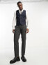 River Island skinny suit waistcoat in navy