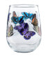 Фото #2 товара Butterflies Stemless Wine Glass 15-Ounce Set of 4