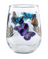 Butterflies Stemless Wine Glass 15-Ounce Set of 4 - фото #2