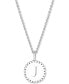 Фото #8 товара Sarah Chloe initial Medallion Pendant Necklace in Sterling Silver, 18"