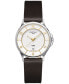 ფოტო #1 პროდუქტის Women's Swiss DS-6 Brown Leather Strap Watch 35mm