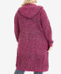 ფოტო #5 პროდუქტის Plus Size Chelsea Long Sleeve Coatigan Sweater
