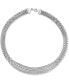 ფოტო #1 პროდუქტის Wide Mesh Graduated 18" Statement Necklace in 14k Yellow Gold (Also in 14k White Gold)