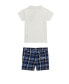 Baby Boys Short Sleeve Polo Shirt and Plaid Shorts Set