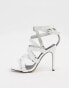 ASOS DESIGN Nice gladiator heeled sandals in white