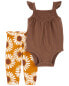 Фото #1 товара Baby 2-Piece Flutter Bodysuit Pant Set NB