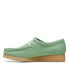 Clarks Wallabee 26169919 Womens Green Leather Oxfords & Lace Ups Casual Shoes