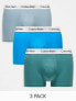 Фото #1 товара Calvin Klein low rise cotton stretch trunks 3 pack in multi