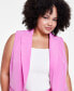ფოტო #3 პროდუქტის Trendy Plus Size Single-Breasted Vest, Created for Macy's