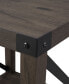 Фото #4 товара Farmhouse Metal-X Accent Table with Lower Shelf