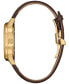 ფოტო #2 პროდუქტის Eco-Drive Men's Rolan Brown Leather Strap Watch 40mm