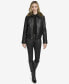 ფოტო #5 პროდუქტის Women's Evie Aviator-Style Leather Jacket