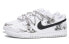 【定制球鞋】 Nike Dunk Low 竹子 水墨 解构 高街 低帮 板鞋 男款 灰色 / Кроссовки Nike Dunk Low DV0831-101 42.5 - фото #3