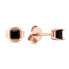 Фото #1 товара Modern bronze stud earrings with zircons EA617RBC