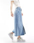 Selected Femme denim maxi skirt in light wash