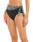 Фото #1 товара Carmen Marc Valvo Womens Scarf Tie High-Waist Bikini Bottom, Size XS Black