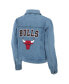 ფოტო #3 პროდუქტის Women's Chicago Bulls Full-Snap Denim Jacket