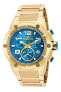 Invicta Speedway Chronograph Blue Dial Gold Ion-Plated Mens Watch 19532