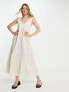 Фото #7 товара ASOS DESIGN crinkle trapeze maxi sundress in vintage cream